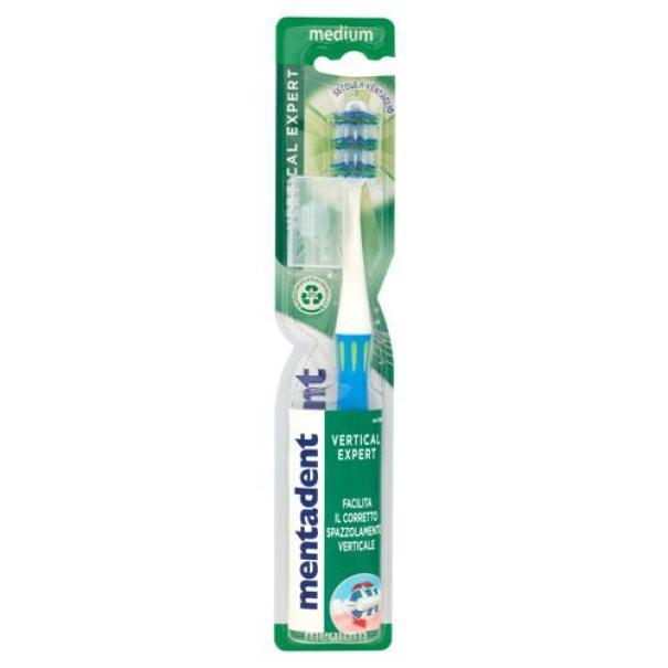 Spazzolino da Denti Manuale Vertical Expert Setole Medie Mentadent 1 Pezzo