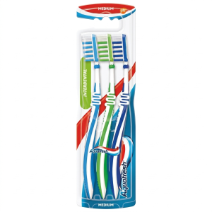 Spazzolino da denti flex interdental medium aquafresh 3 pezzi