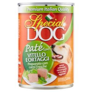 Alimento umido per cani pate con vitello e verdure