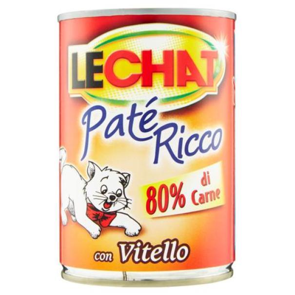 Alimento Umido per Gatti Pate Ricco con Vitello LeChat Alimento Umido per Gatti Pate Ricco con Vitello LeChat