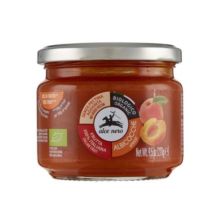alce nero confettura extra di albicocche biologica alce nero da 270 gr. - foto 1