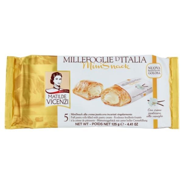 Pasticceria di Sfoglia Minisnack alla Crema Millefoglie d'Italia Vicenzi Pasticceria di Sfoglia Minisnack alla Crema Millefoglie d'Italia Vicenzi