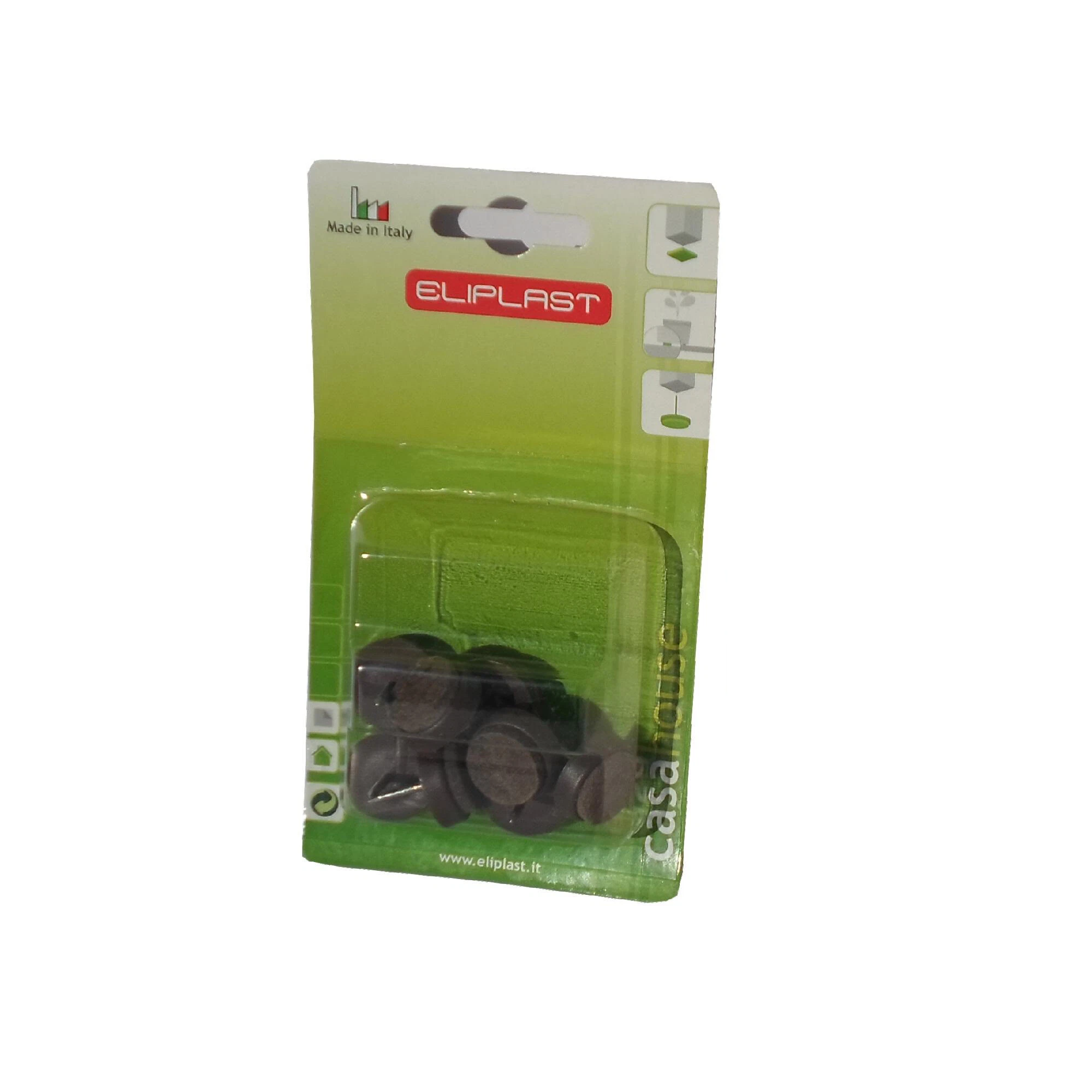 eliplast confezione feltrini con chiodo di colore marrone eliplast 8 pz. - foto 1