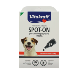 Antiparassitario in gocce per cani di taglia piccola spot on virakraft