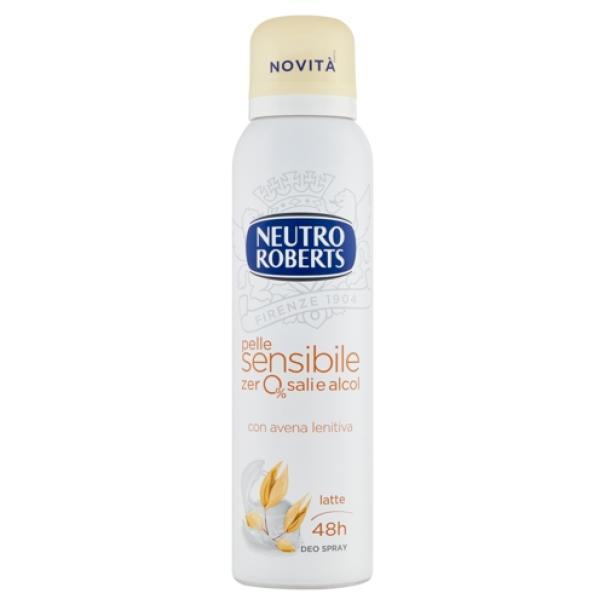 Deodorante Spray Avena e Latte Pelle Sensibile Neutro Roberts Deodorante Spray Avena e Latte Pelle Sensibile Neutro Roberts