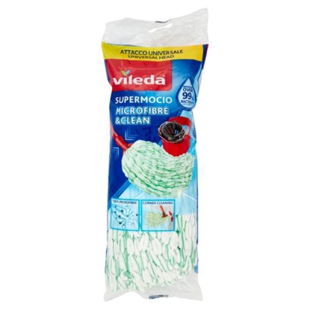Mocio per Pavimenti SuperMocio Fiocco Microfibre e Clean Vileda Mocio per Pavimenti SuperMocio Fiocco Microfibre e Clean Vileda