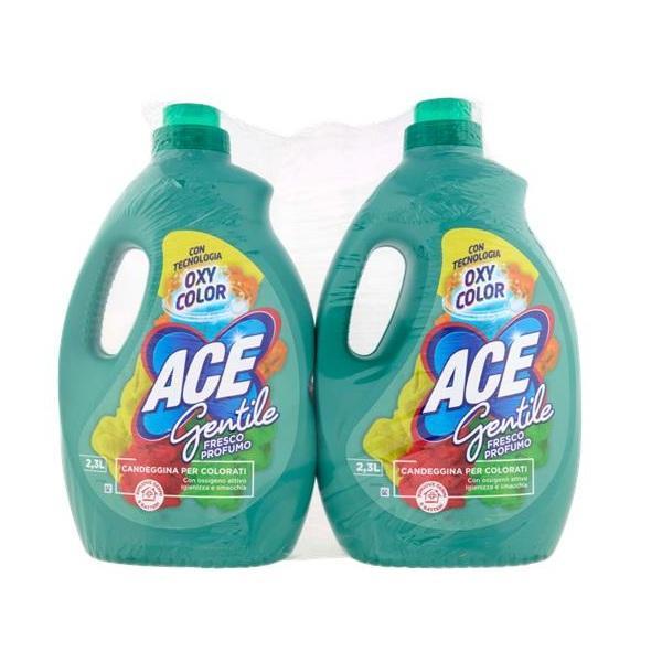 ace candeggina delicata fresco oxy color profumo ace gentile x2 da 2,3 lt. - foto 1