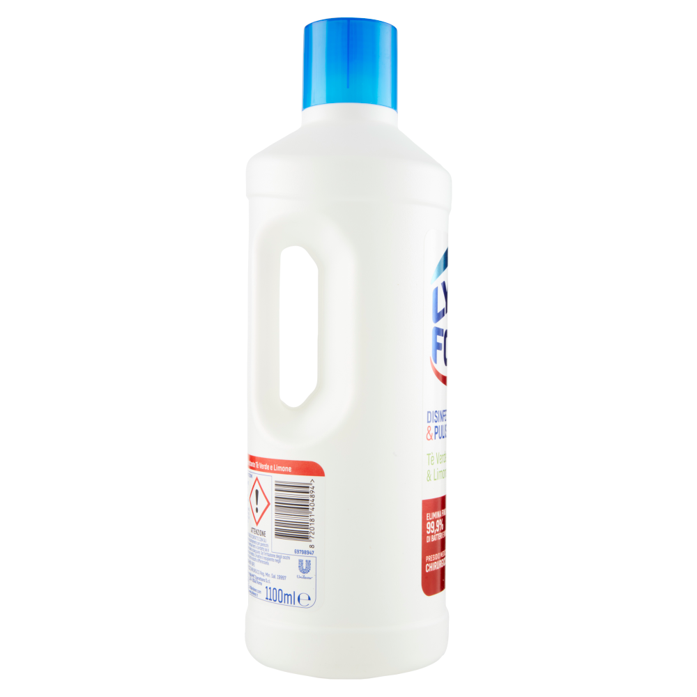 lysoform detersivo pavimenti disinfettante te verde e limone lysoform 1,1 lt - foto 3