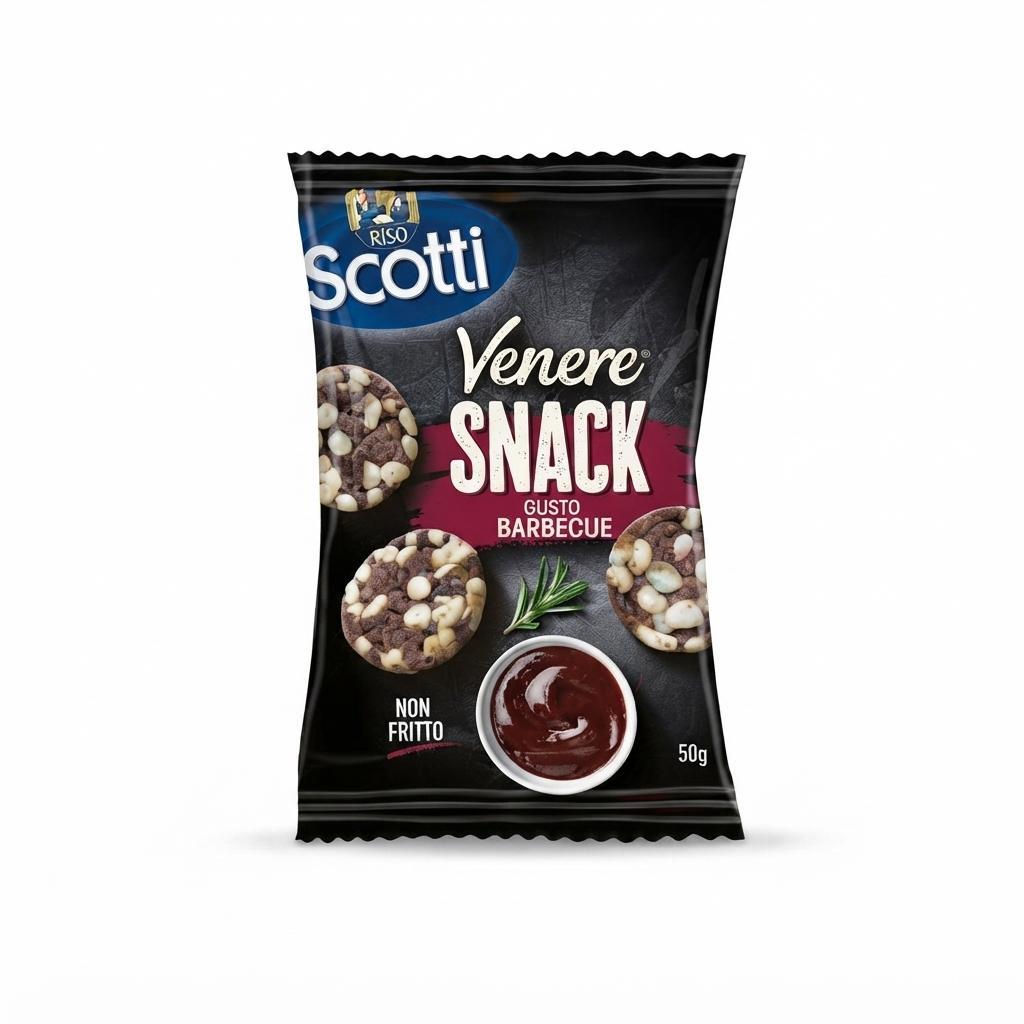 riso scotti snack di riso venere gusto barbecue riso scotti 50 gr - foto 1