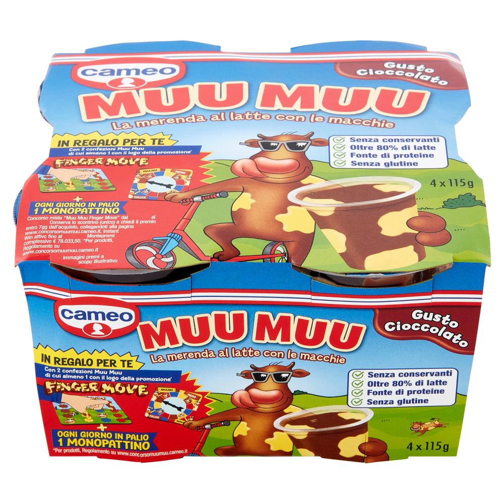 cameo budino muu muu al cioccolato cameo 4 x 115 gr - foto 1
