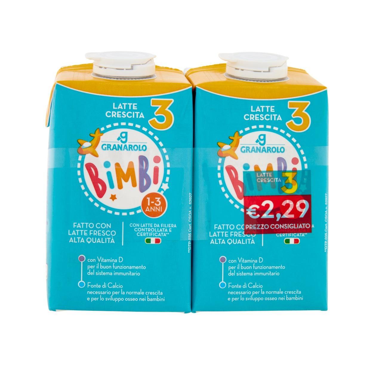 granarolo latte di crescita 3 granarolo bimbi 2 x 500 ml. - foto 1