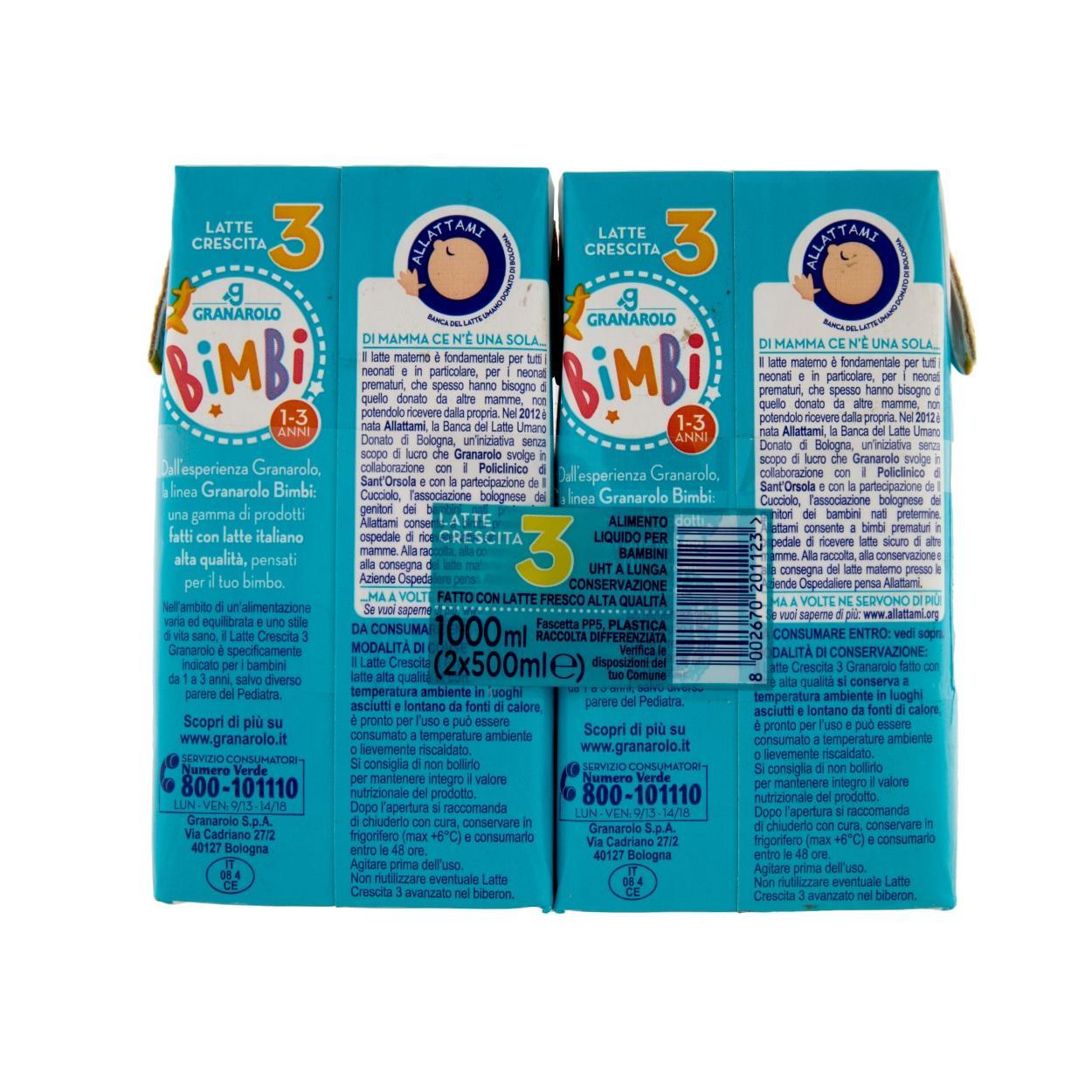granarolo latte di crescita 3 granarolo bimbi 2 x 500 ml. - foto 2