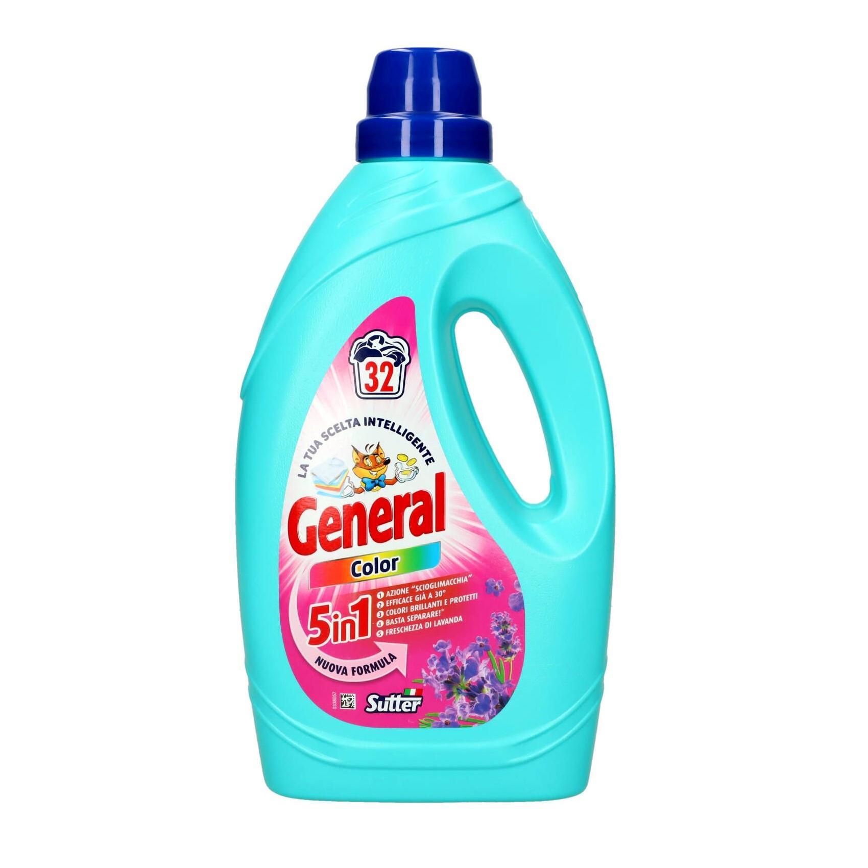 general detersivo liquido per lavatrice 32 lavaggi general color 1,44 lt. - foto 1