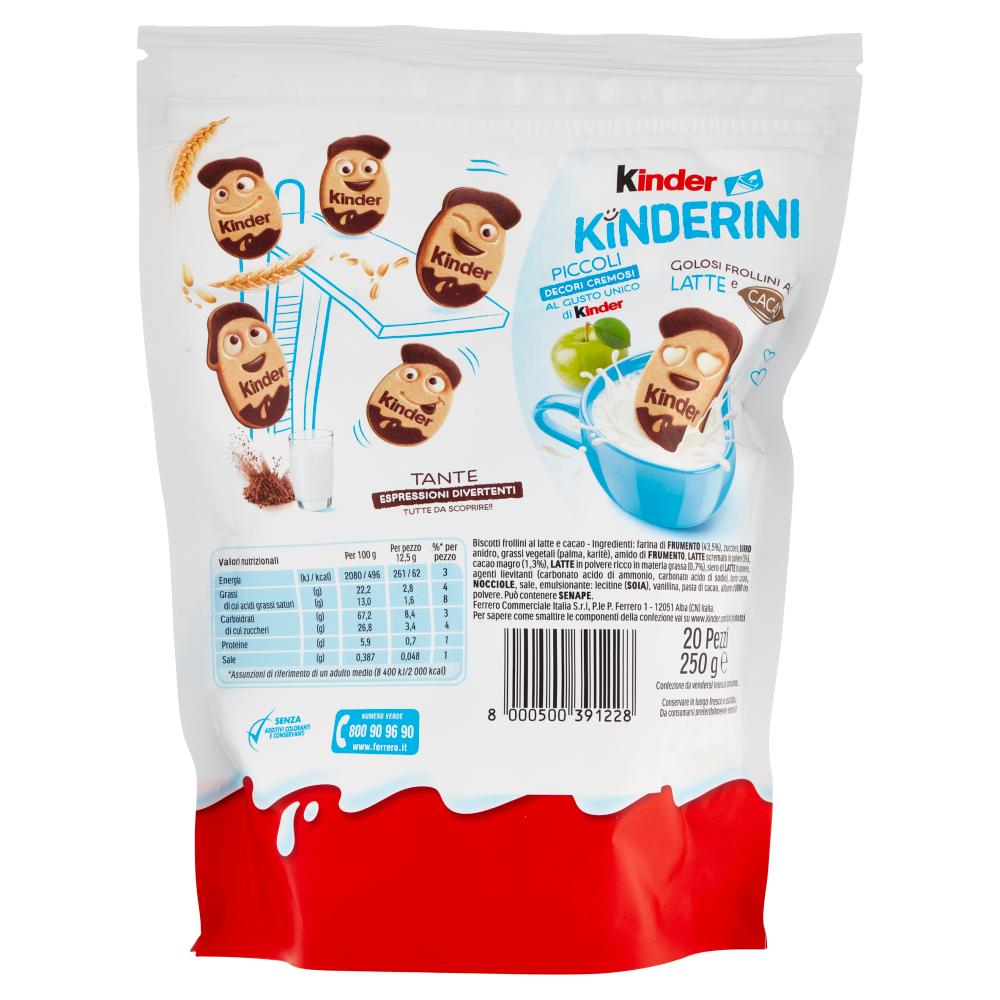 kinder biscotti frollini kinder kinderini al latte e cacao 250g - foto 2 kinder biscotti frollini kinder kinderini al latte e cacao 250g - foto 2