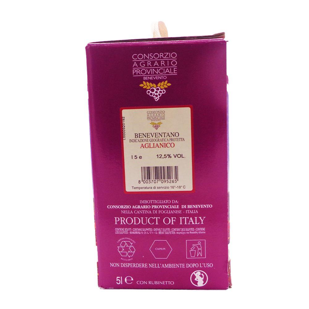 cantina del taburno vino rosso aglianico igp c.taburno b.box 5lt - foto 1