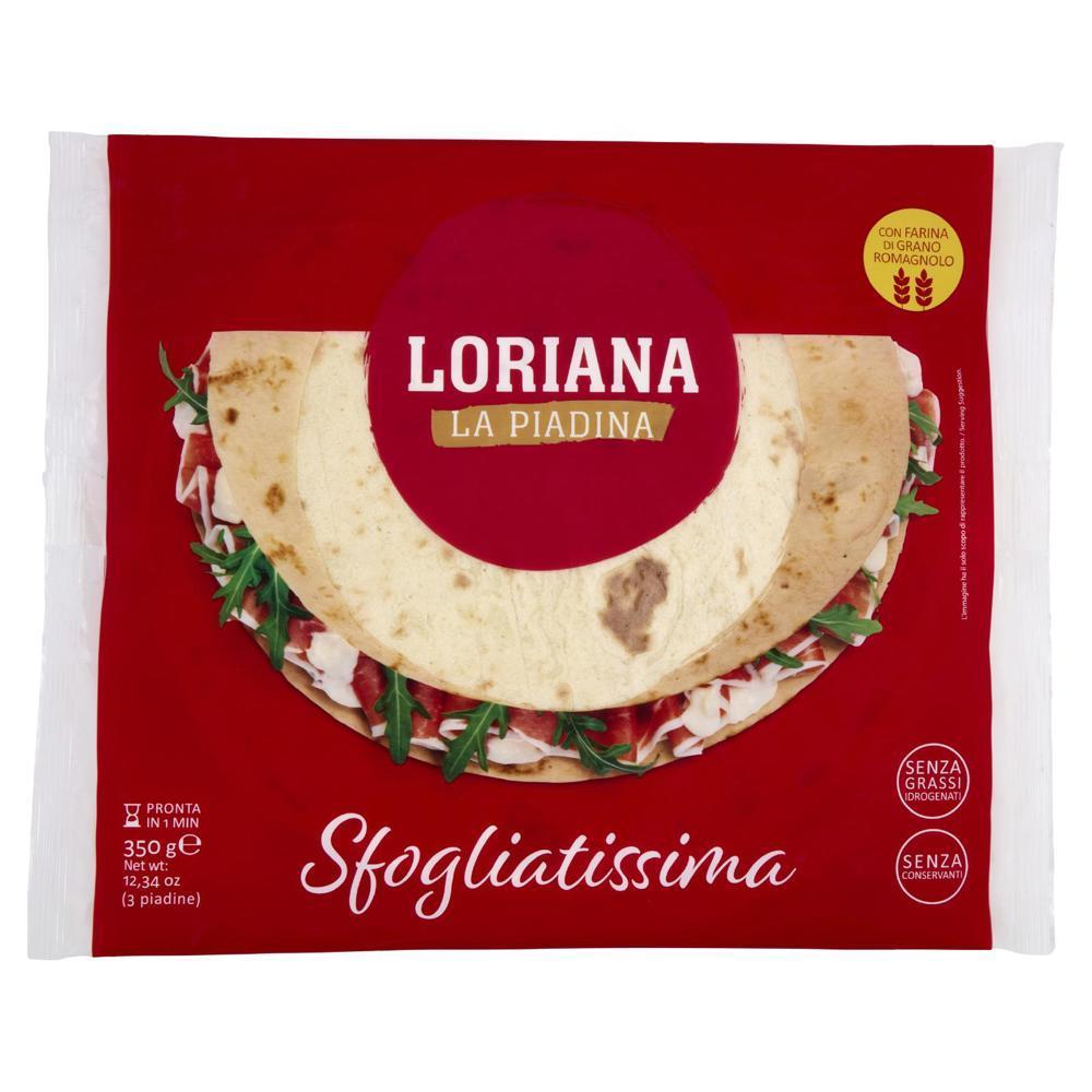 loriana piadina romagnola sfogliatissima con olio extravergine di oliva loriana 350 gr. - foto 1