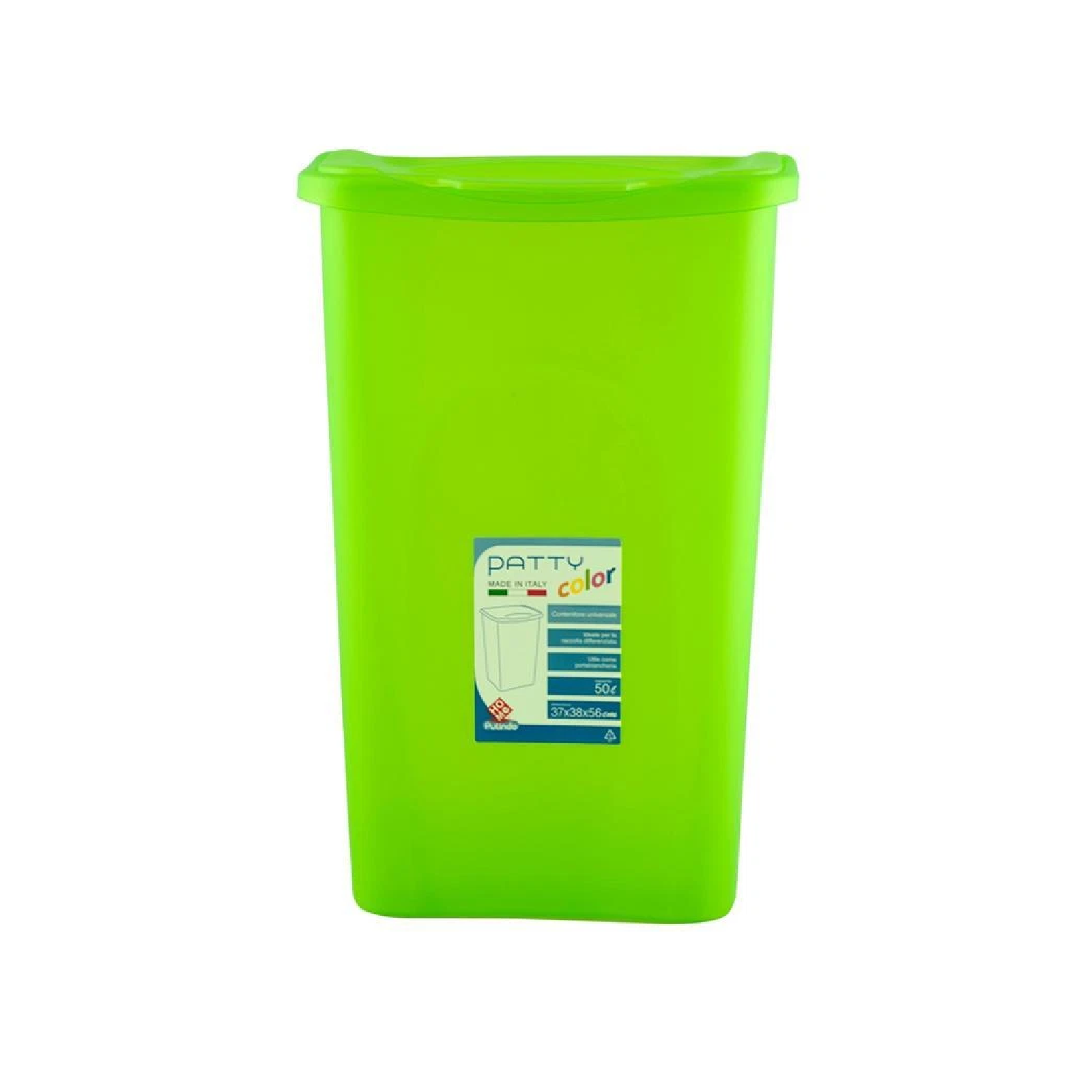 home cestino portatutto traslucido verde sitemazione patty home 50 lt. - foto 3