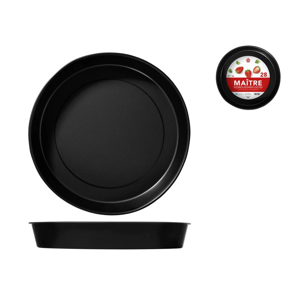 home tortiera antiaderente liscia maitre home 28 cm. - foto 1