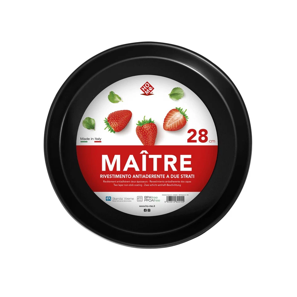 home tortiera antiaderente liscia maitre home 28 cm. - foto 2