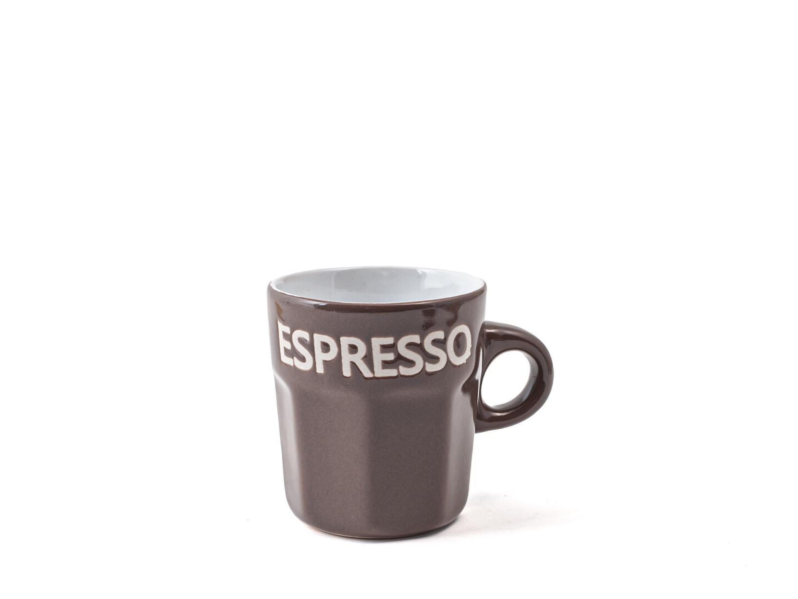 home tazza caffè scritta realizzata in stoneware in decori assortiti home 7,5 cl. - foto 2