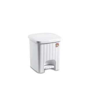 Pattumiera con pedalina bianca  4,5 lt