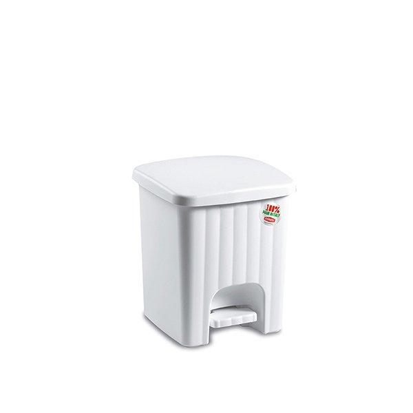 pattumiera-con-pedalina-bianca-stefanplast-4-5-lt