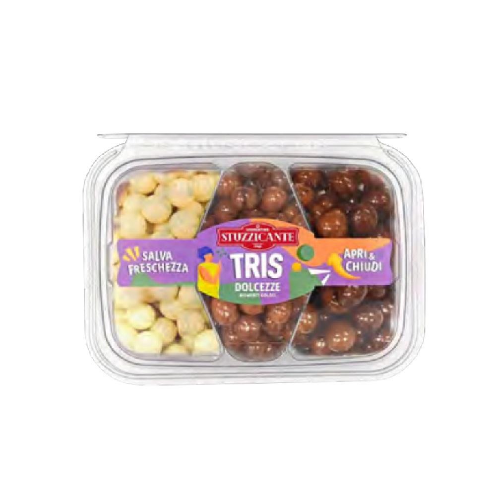 stuzzicante nocciole ricoperte di cioccolato tris stuzzicante 240 gr. - foto 1