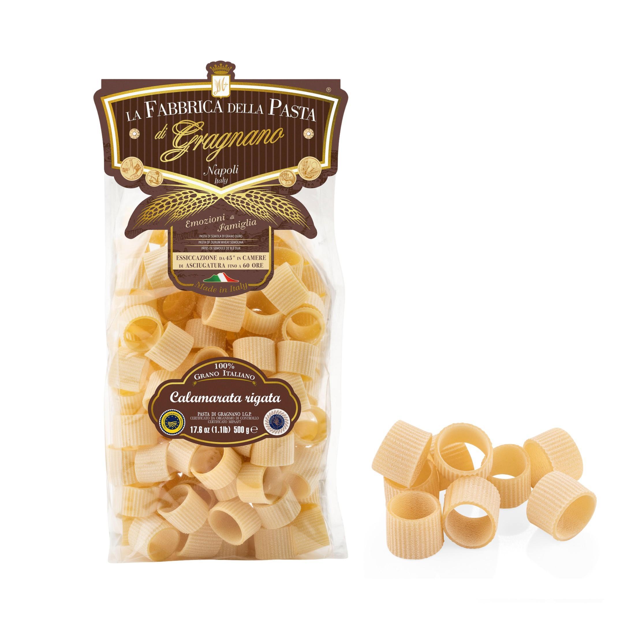fabbrica della pasta pasta calamarata rigata igp fabbrica della pasta 500 gr - foto 1