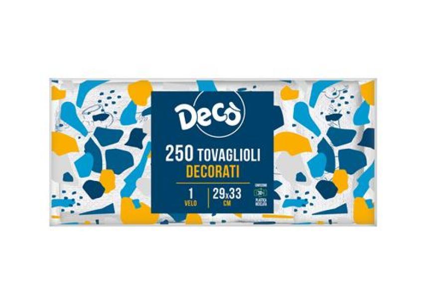 deco' tovaglioli 1 velo decorati deco 250 pezzi - foto 1