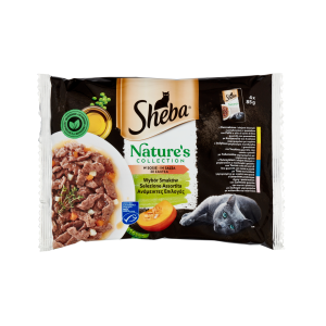 Cibo umido gatto selezione assortita in salsa  nature's collection 4 bustine da 85 gr.