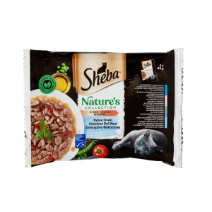 Cibo umido gatto selezione del mare in salsa  nature's collection 4x85 gr.