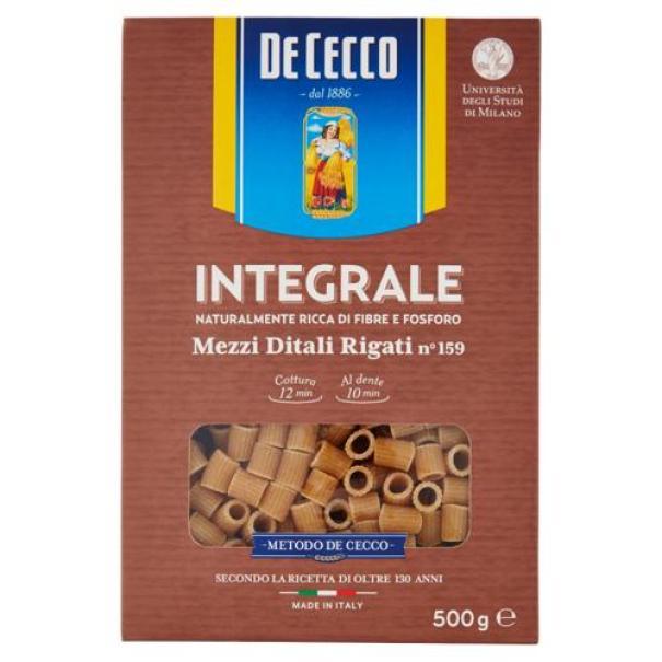 Mezzi Ditali Rigati Integrali n. 159 De Cecco 500 g Mezzi Ditali Rigati Integrali n. 159 De Cecco 500 g