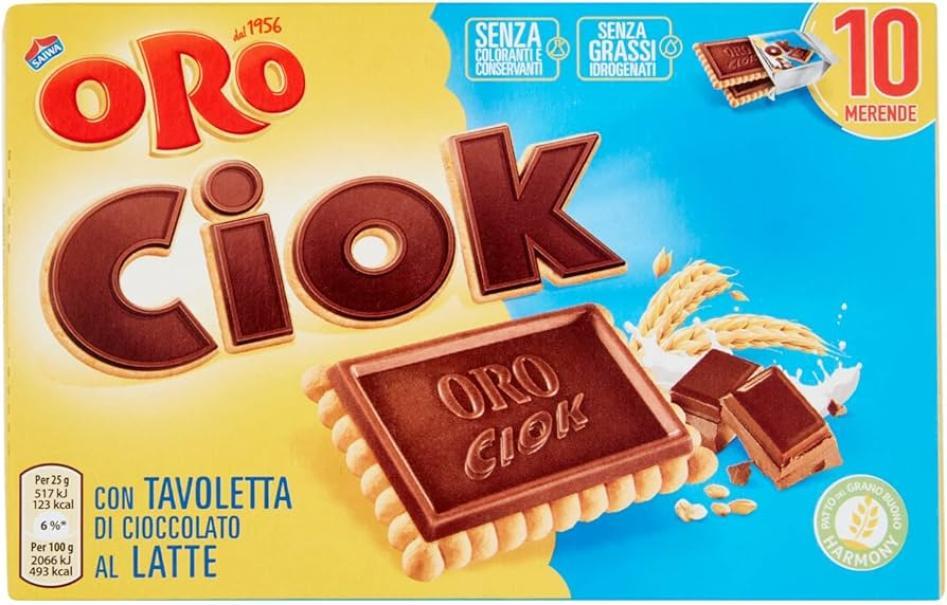 oro ciok biscotti saiwa cuor latte oro ciok 120 gr - foto 1