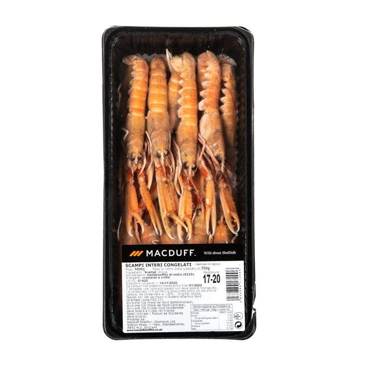 cubia alimentari vaschetta di scampi 17/20 cubia alimentari 750 gr - foto 1
