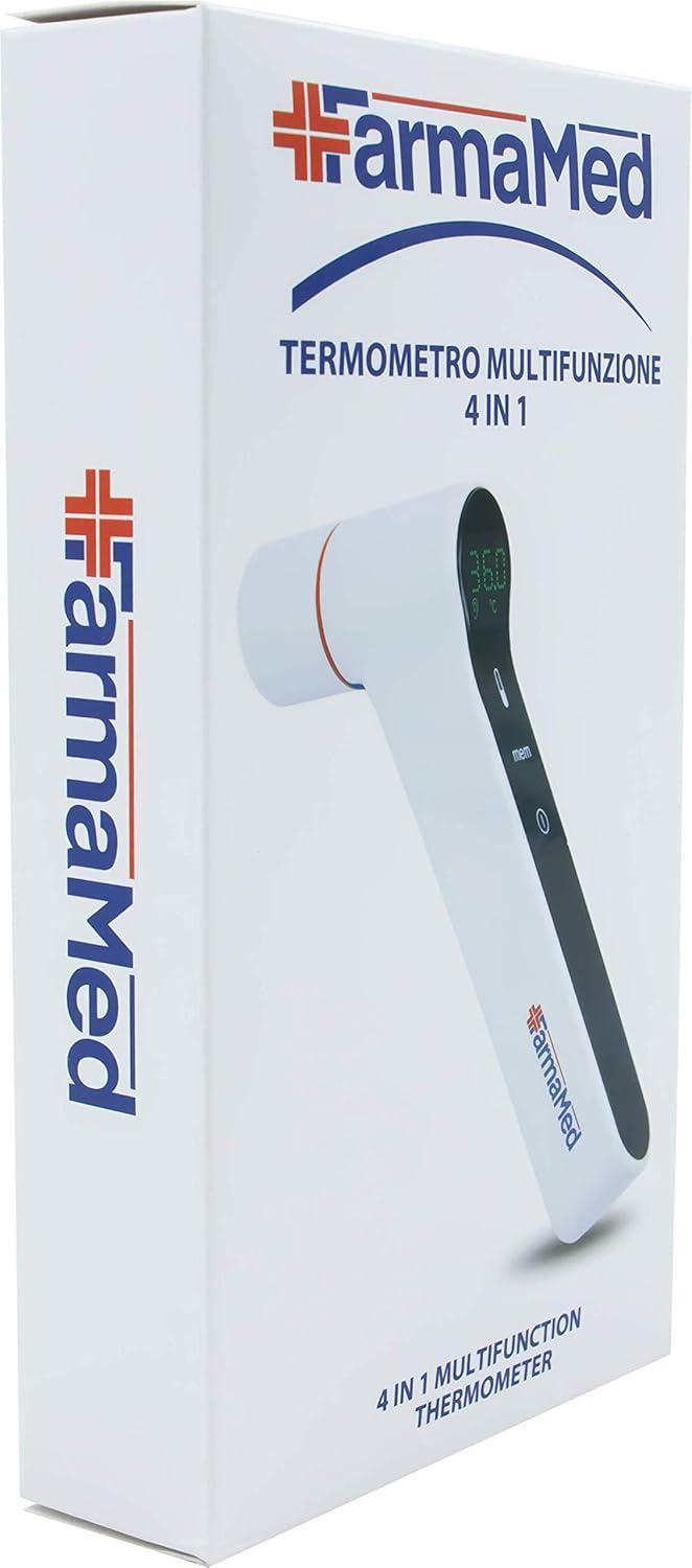 farmamed termometro digitale ad infrarossi auricolare e frontale multifunzione 4 in 1 per bambini e adulti farmamed - foto 3