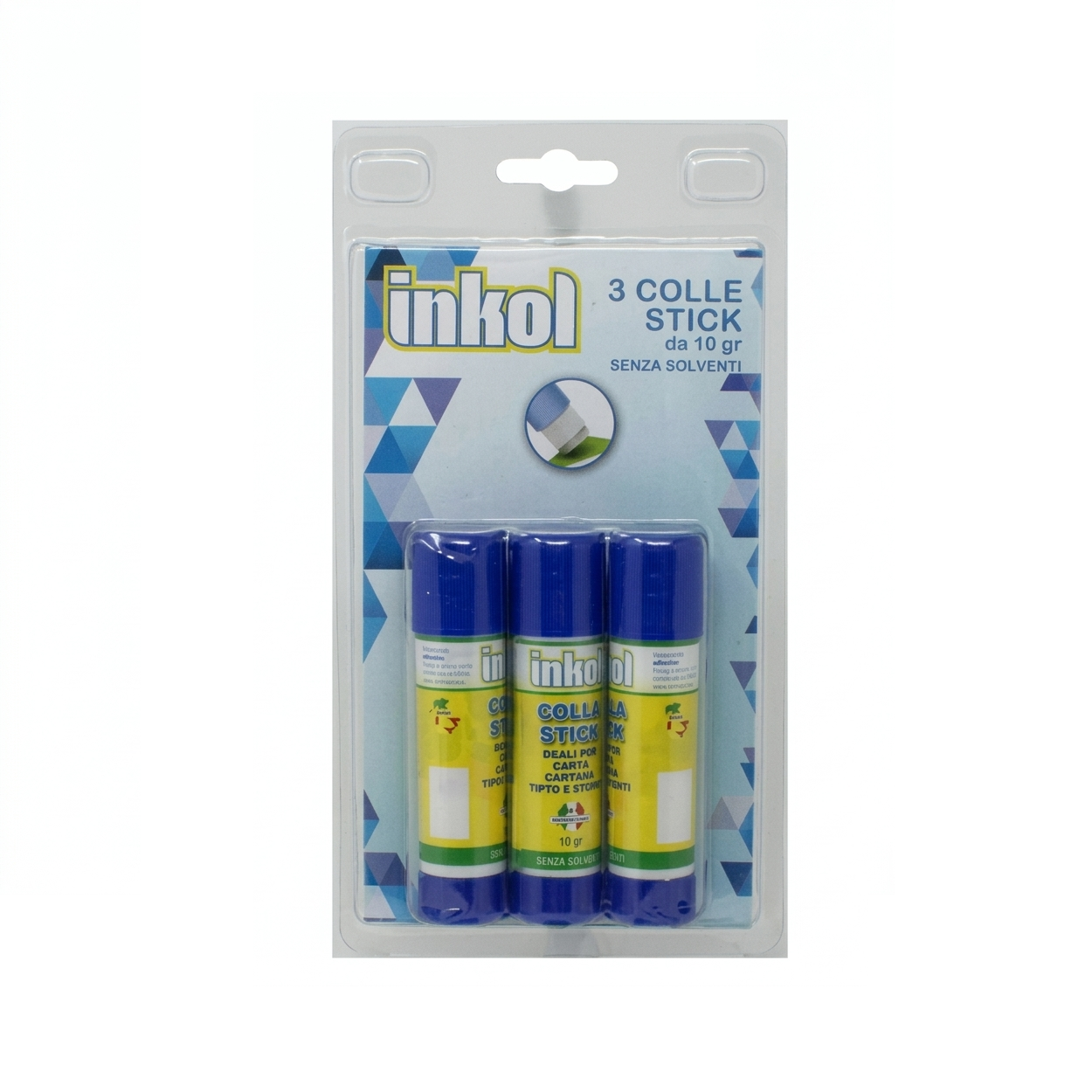 inkol blister colla stick inkol 10 gr. x3 pz. - foto 1