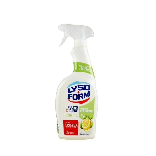 lysoform spray igienizzante tutto in 1 disinfetta e pulisce te' verde & limone lysoform 700 ml. - foto 1