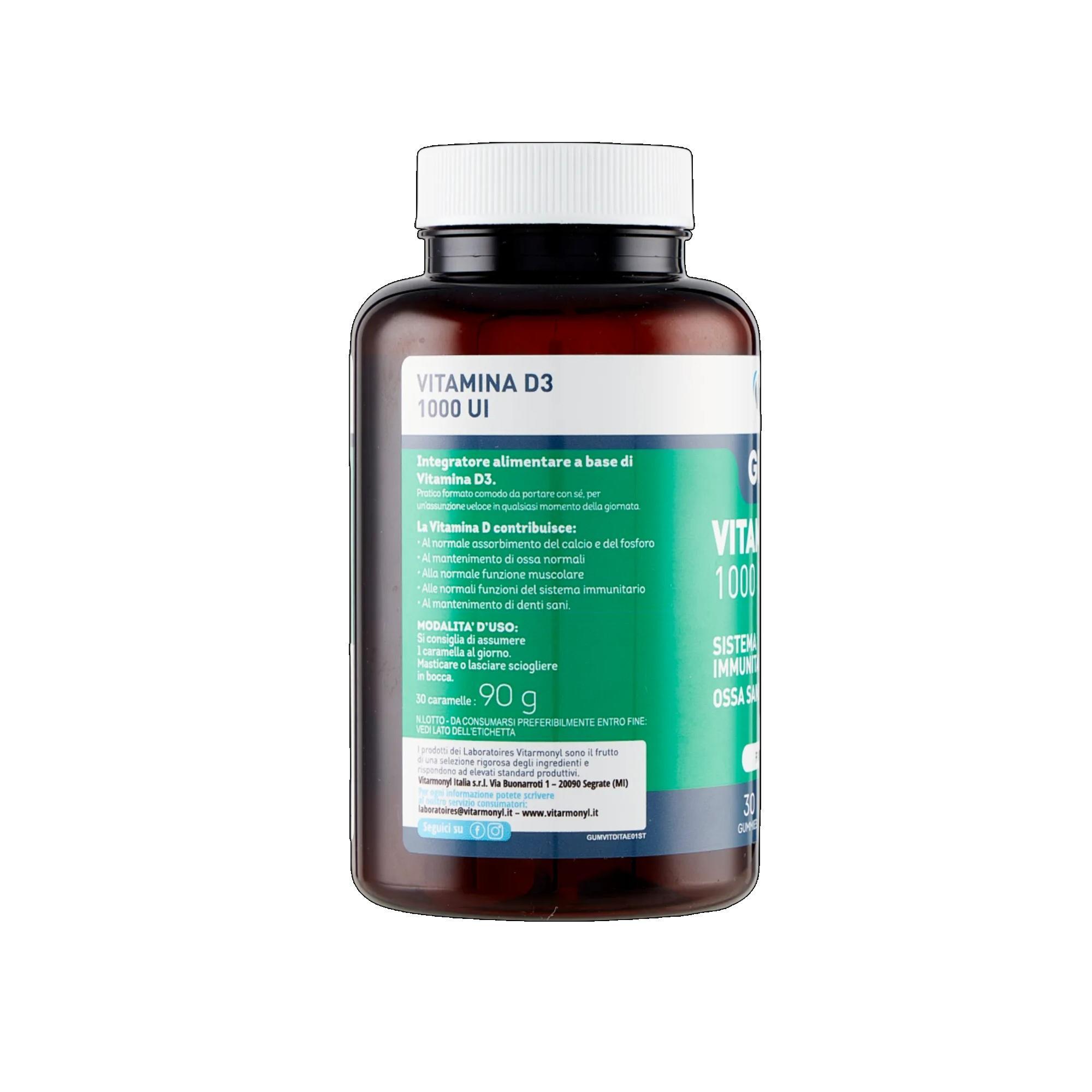vitamonyl gomme masticabili integratore alimentare a base di vitamina d3 laboratoires vitarmonyl gummies 1000 ui 90 gr. - foto 2