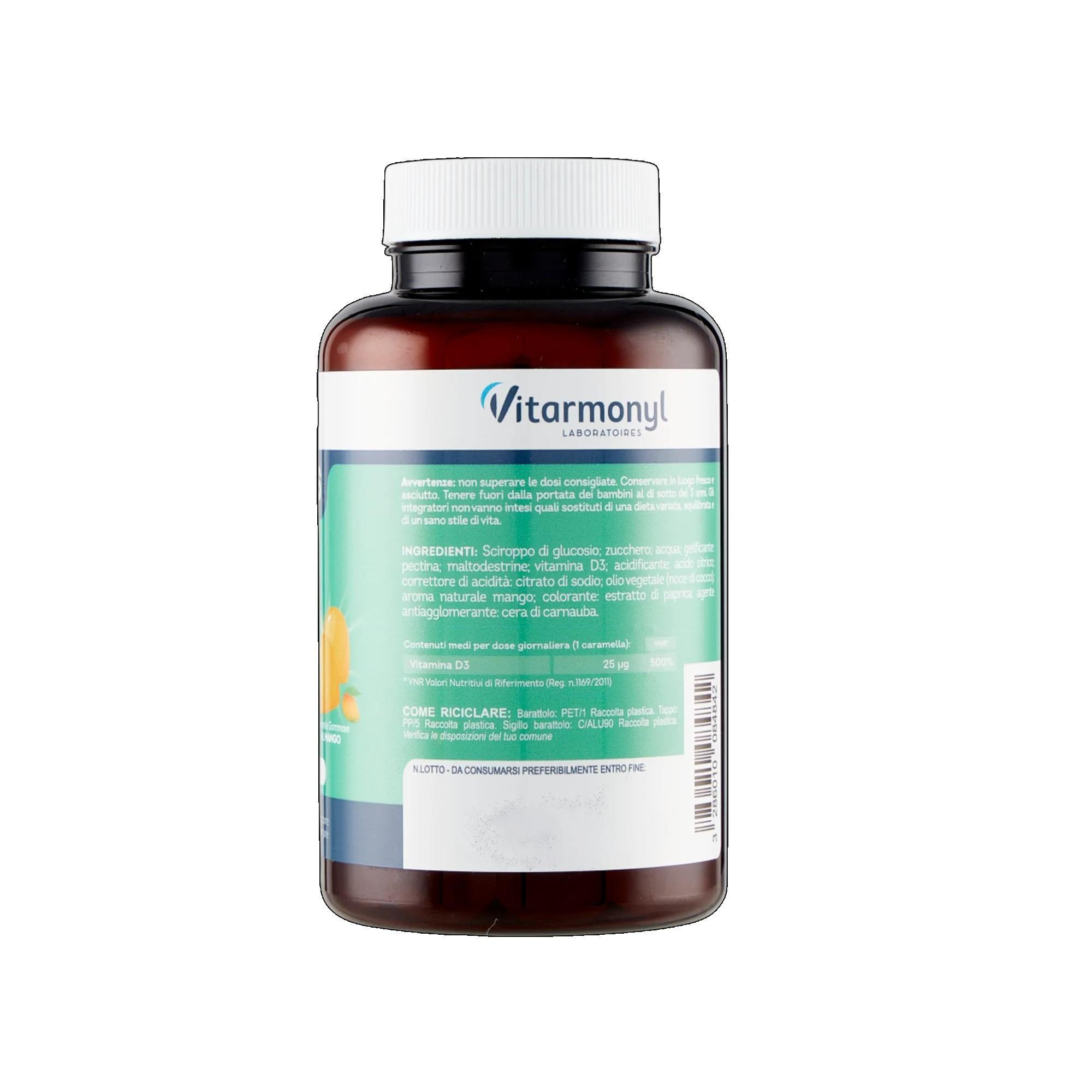 vitamonyl gomme masticabili integratore alimentare a base di vitamina d3 laboratoires vitarmonyl gummies 1000 ui 90 gr. - foto 3