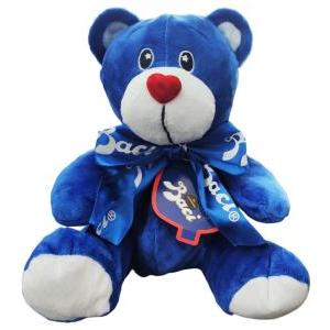 Peluche orso blu ripieno di cioccolatini ripieni  100 gr.