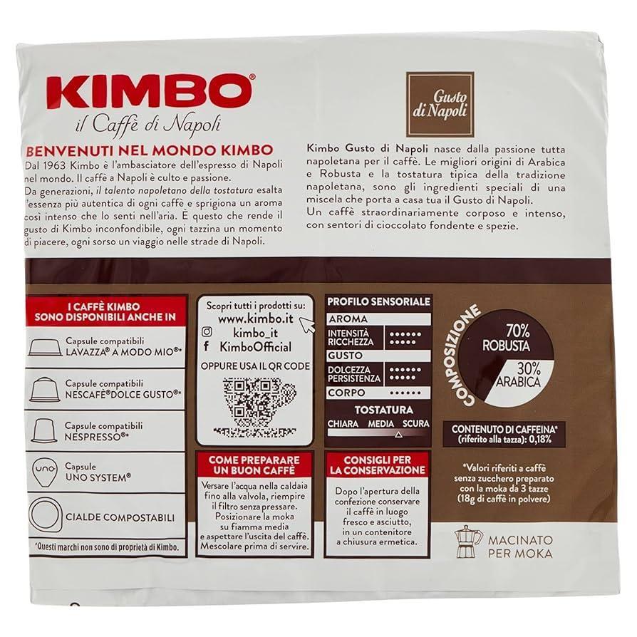 kimbo caffè macinato gusto di napoli kimbo 500 gr - foto 3