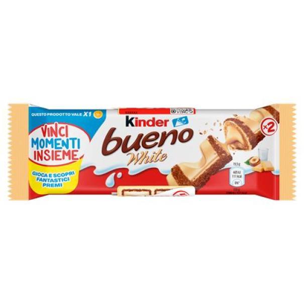 Wafer Ricoperti di Cioccolato Bianco Bueno White Kinder
