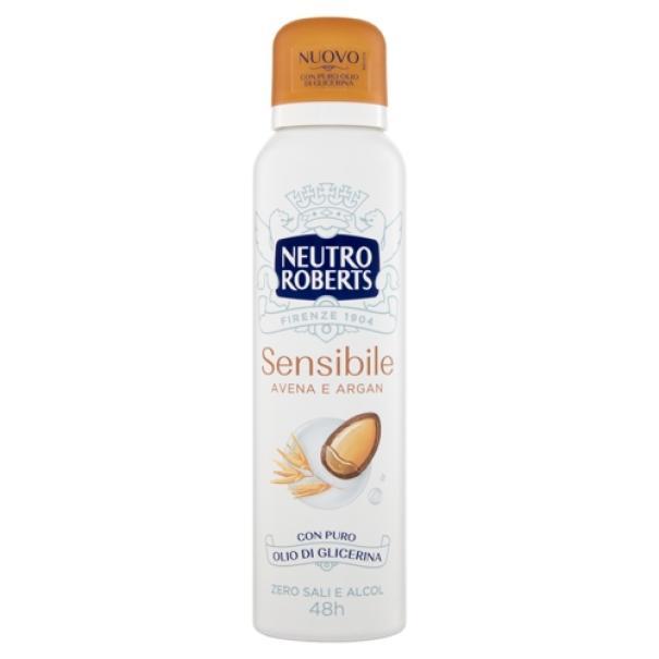neutro roberts deodorante spray sensibile avena e argan neutro roberts 150ml - foto 1 neutro roberts deodorante spray sensibile avena e argan neutro roberts 150ml - foto 1