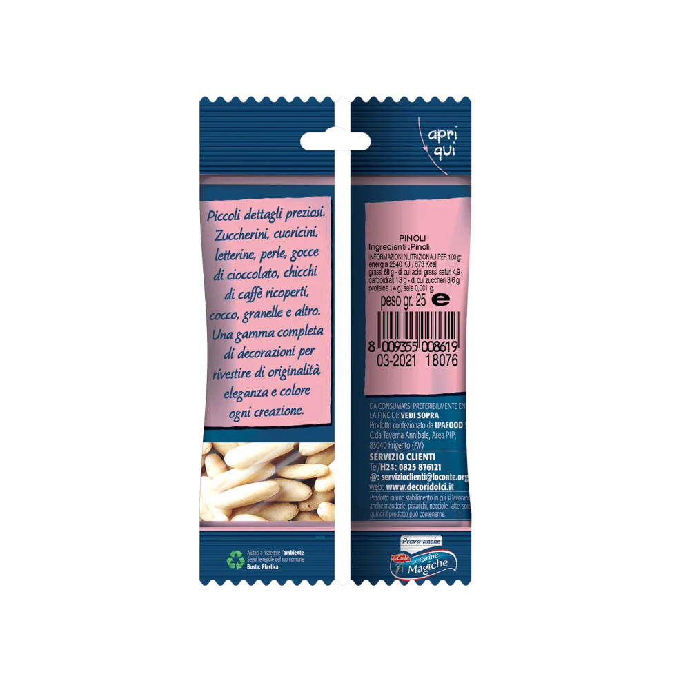 lo conte pinoli frutta secca decorativa per dolci decori' lo conte 25 gr. - foto 2
