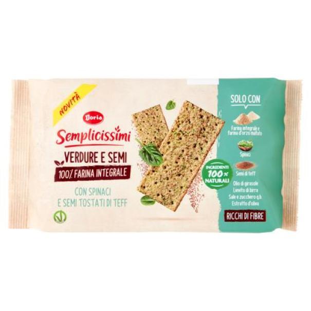 Semplicissimi Crackers Spinaci e Semi di Teff Tostati Doria