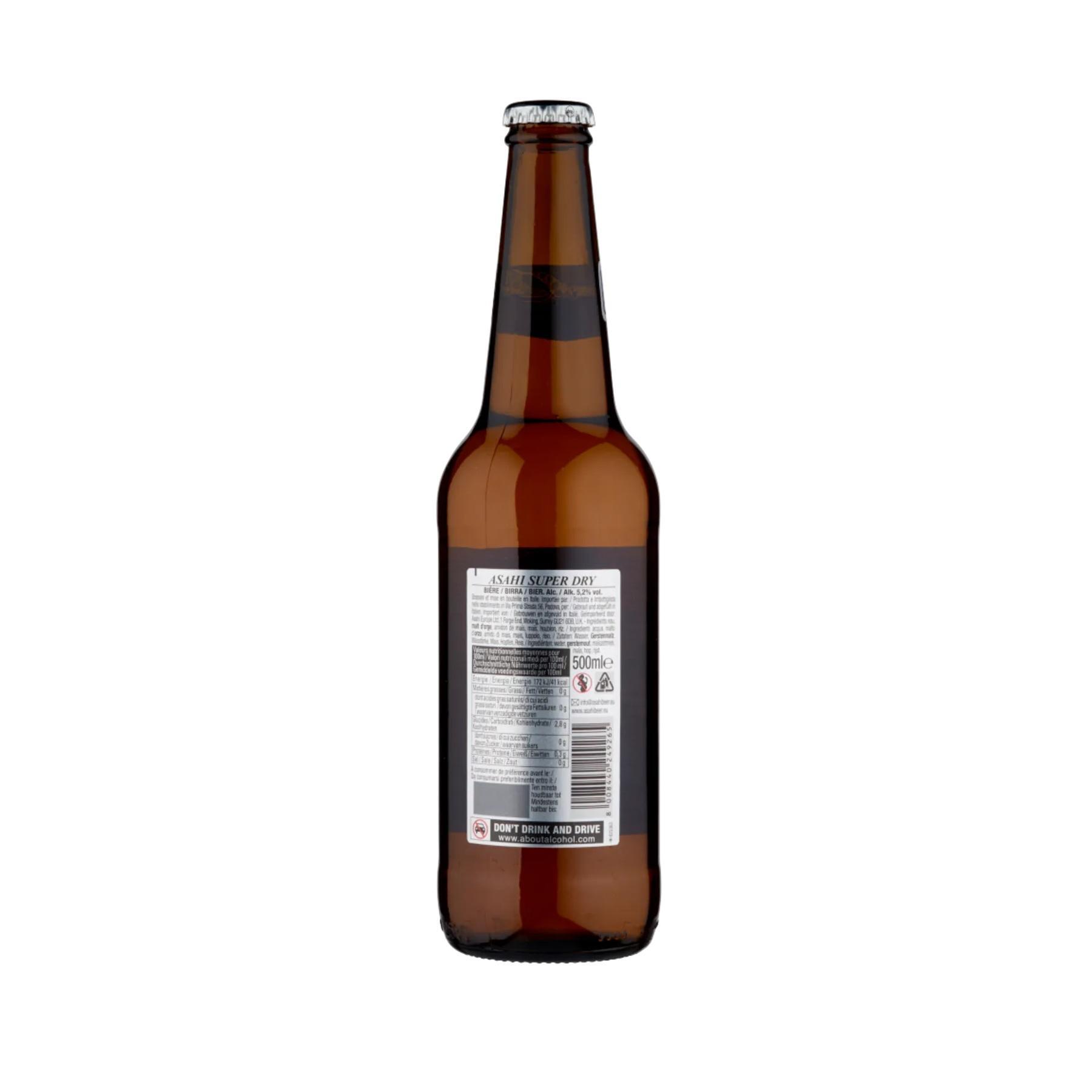 asahi birra asahi super dry bottiglia 500 ml. - foto 2