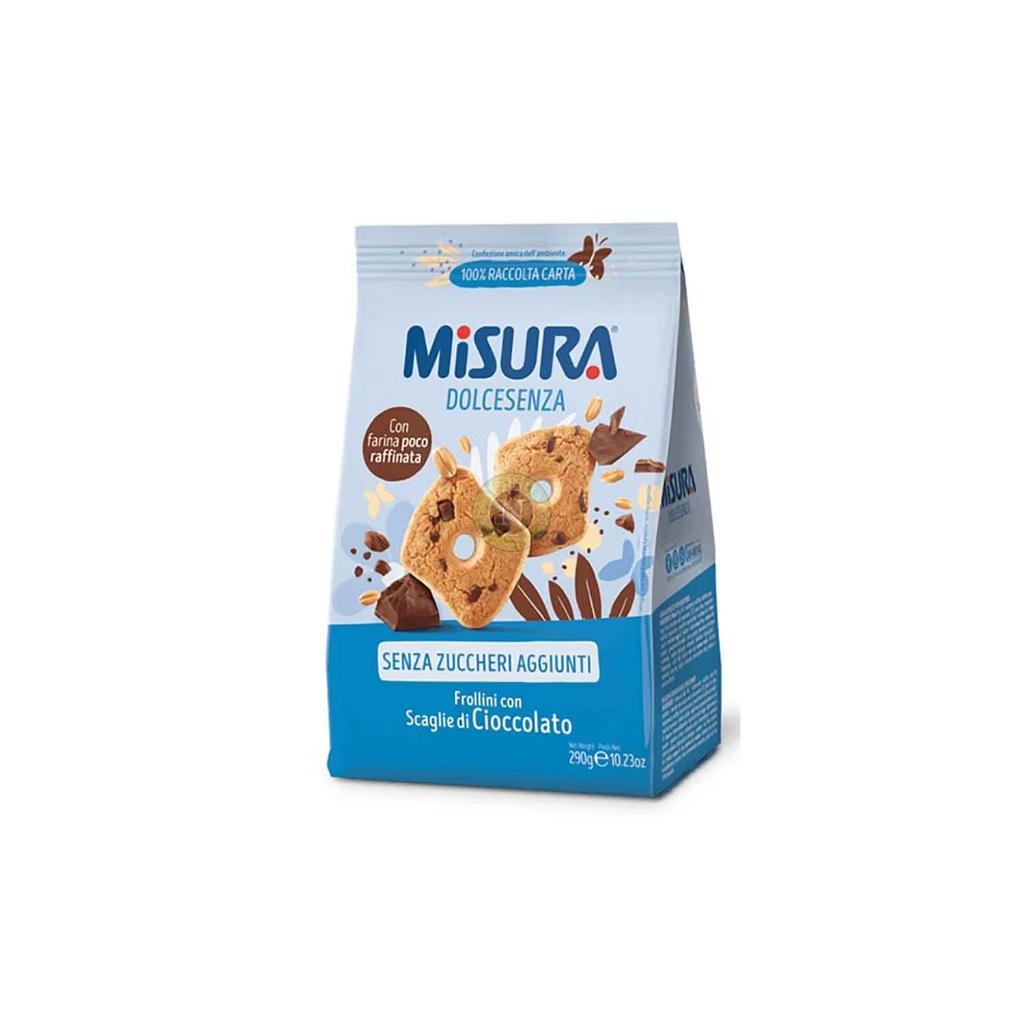 misura biscotti con gocce di cioccolato senza zuccheri aggiunti misura 290 gr. - foto 1