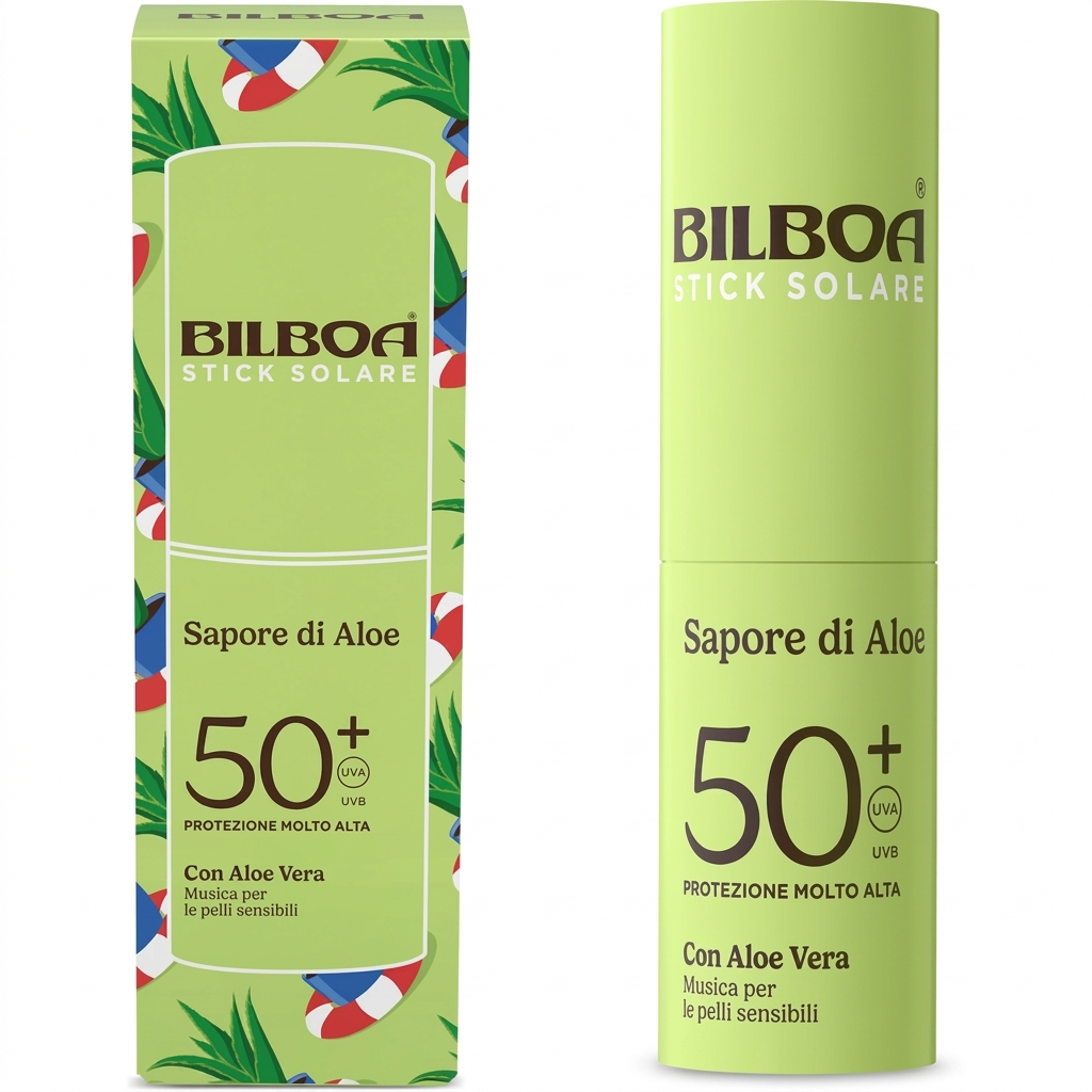 bilboa stick solare protettivo aloe vera spf 50+ bilboa 12 ml. - foto 1