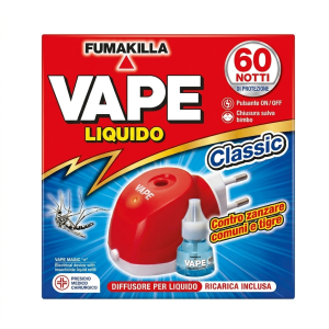 Elettroemanatore  con ricarica liquida classica 60 notti
