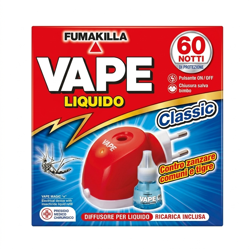 vape elettroemanatore vape con ricarica liquida classica 60 notti - foto 1